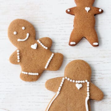 Decorated gingerbread cookie cutout-gingerbread people