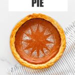 Apple butter pie with braided pie crust edge.