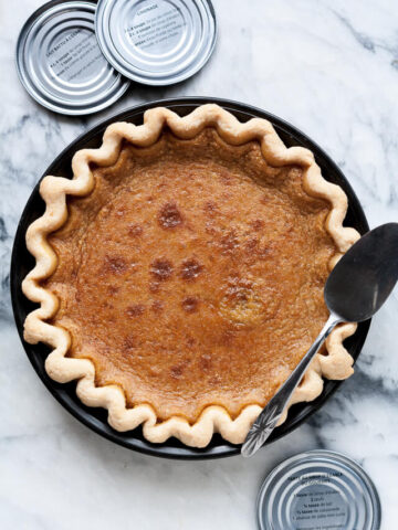 Maple syrup custard pie